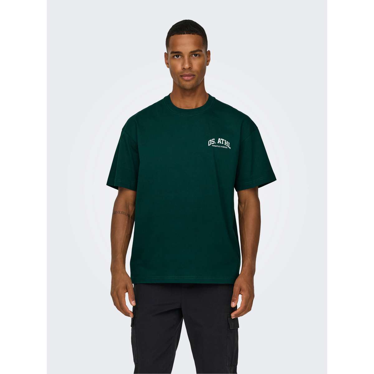  ONLY & SONS MEN΄S RELAXED FIT COTTON BLIGH ATHL T-SHIRT PONDEROSA PINE / GREEN